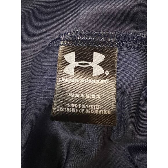 Under Armour Loose Fit Polo Top Navy Blue HeatGear Activewear Mens Size L - Picture 3 of 9